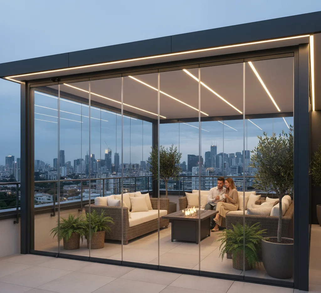 Cierre Terraza Sistema Taurus - Termopanel de calidad para instalación en Santiago